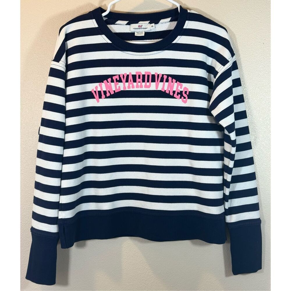 Vineyard Vines Long Sleeve Crewneck Pullover Striped Women's Sweatshirt XS